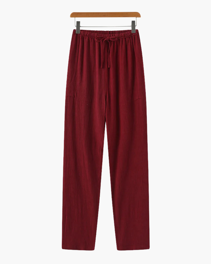 Old Money Pantalón De Lino Marrakech Slim Fit Hombre