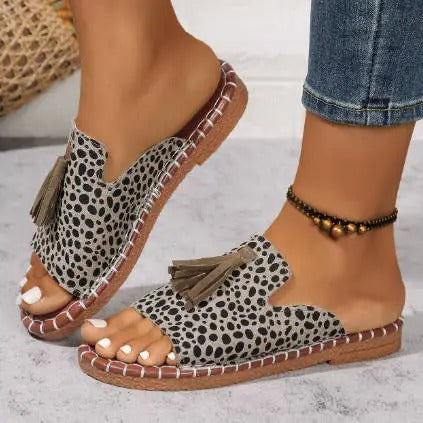 Delacroix Paris Sandalias Boho con Pompones Nathalie