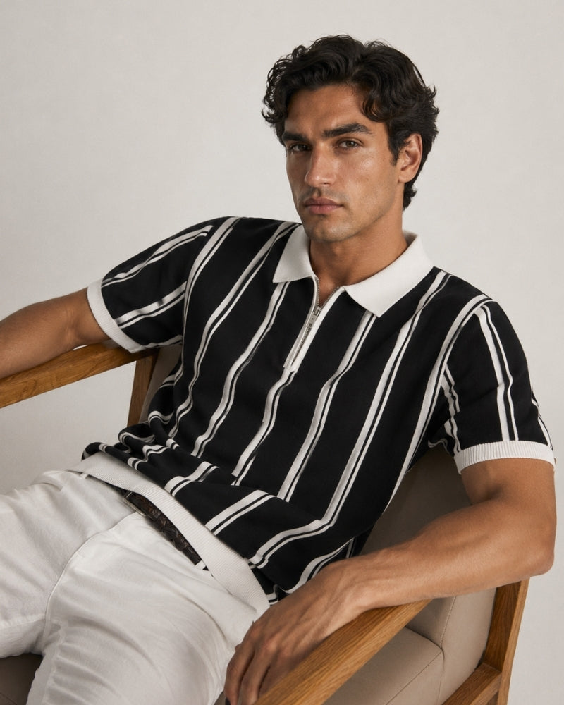 Old Money Modena Jersey De Punto Cremallera Media Hombre