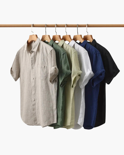 Old Money Cape Town Camisa de Lino Manga Corta Hombre