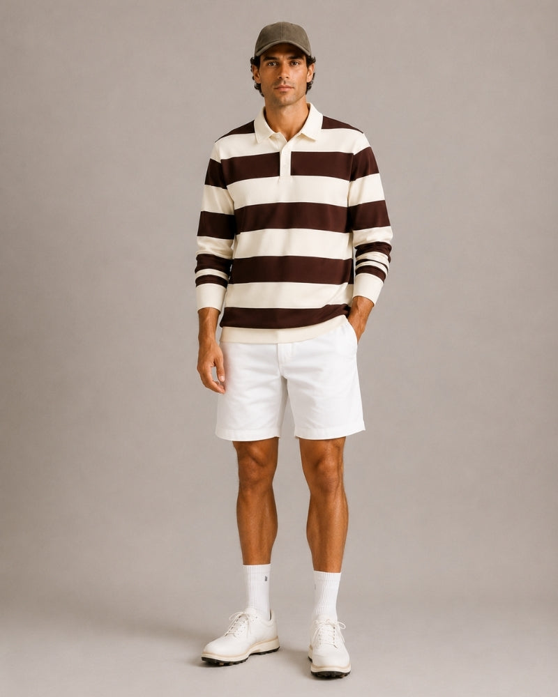 Old Money Polo Rugby Rayas Vintage Hombre