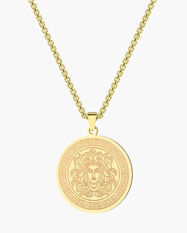Old Money Cadena Medusa Larga Plateada Dorada