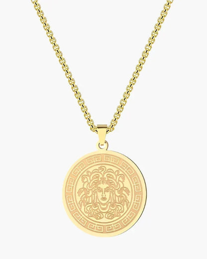 Old Money Cadena Medusa Larga Plateada Dorada