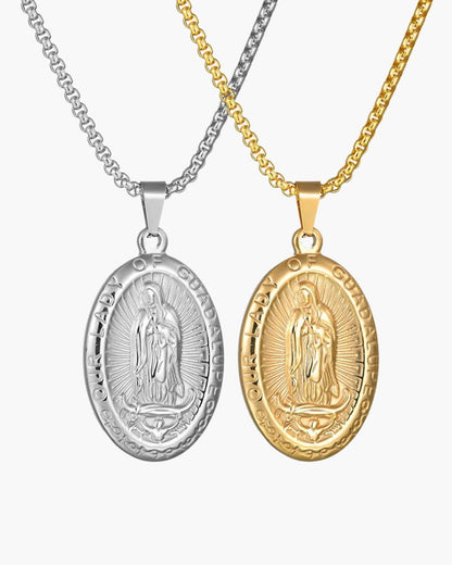 Old Money Medallón Ovalado Virgen De Guadalupe Hombre