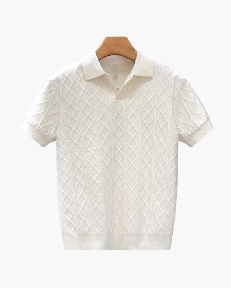 Old Money Polo De Punto Texturizado Hombre