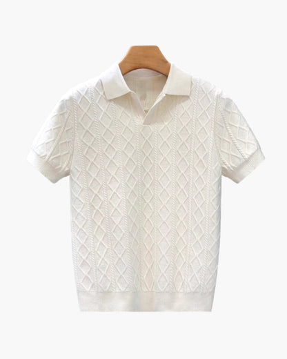 Old Money Polo De Punto Texturizado Hombre