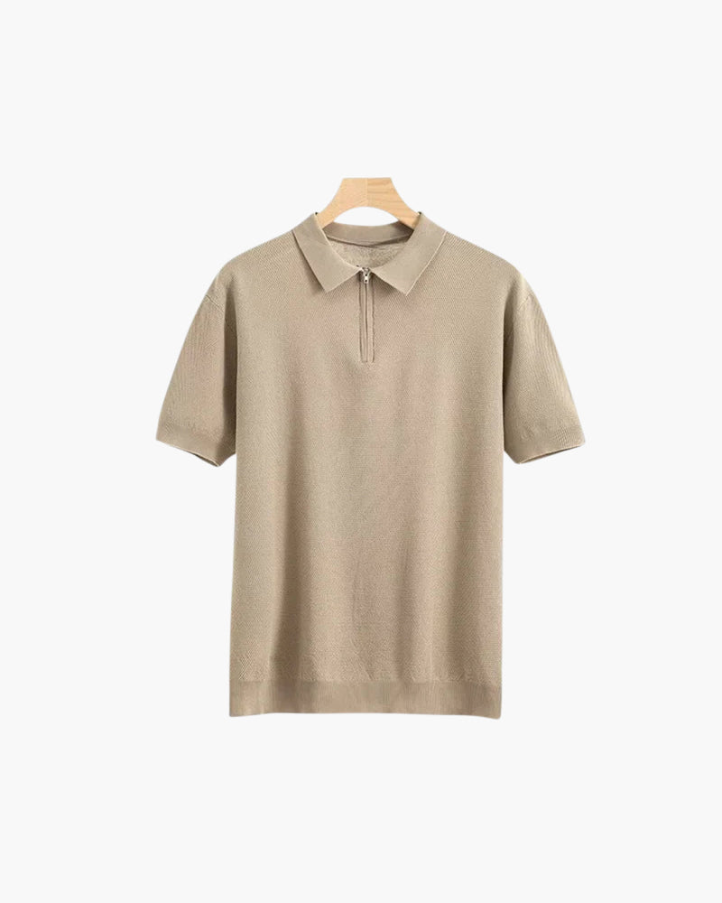 Old Money Marbella Polo Cremallera Malla Premium