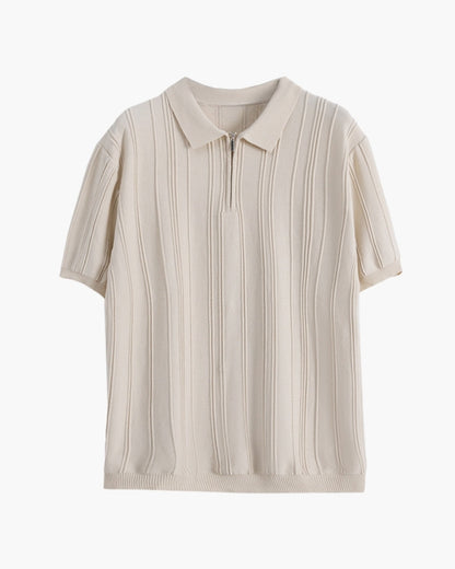 Old Money Polo Cremallera Tejido Premium Hombre