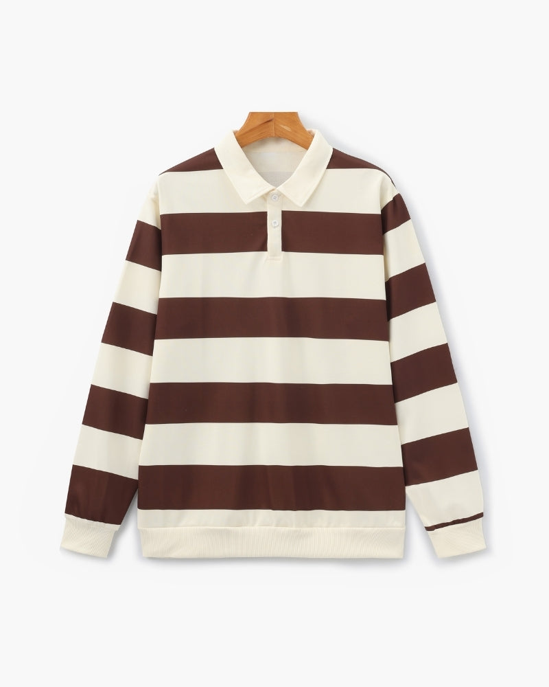Old Money Polo Rugby Rayas Vintage Hombre