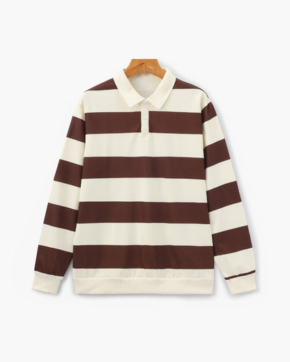 Old Money Polo Rugby Rayas Vintage Hombre