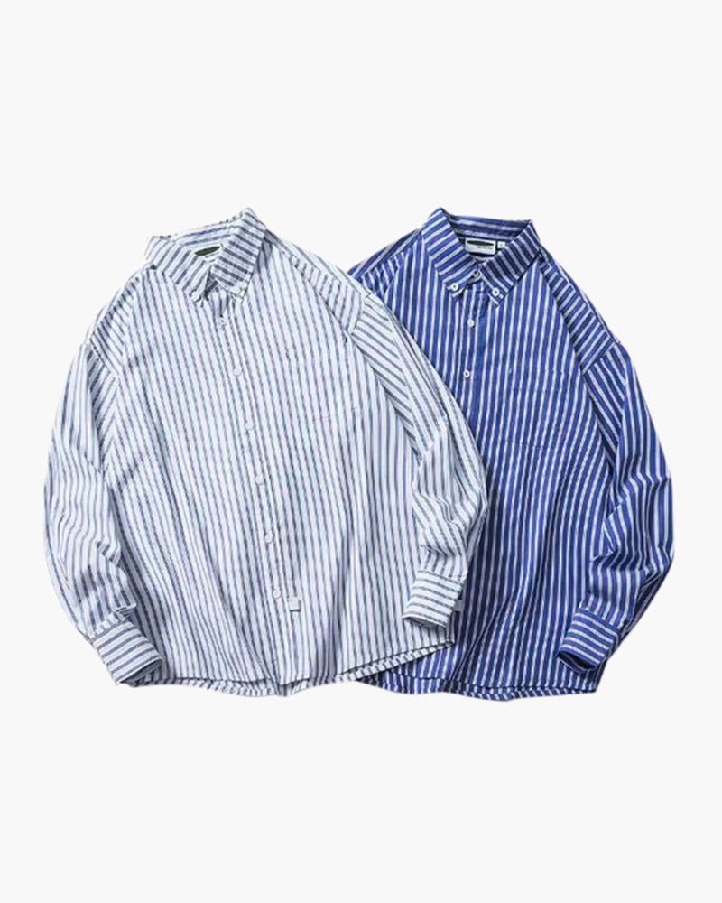 Old Money Camisa Oversized Rayas Algodón