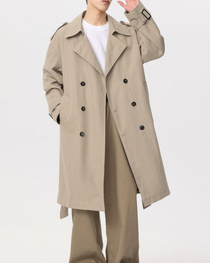Old Money Abrigo Trench Doble Botonadura Hombre