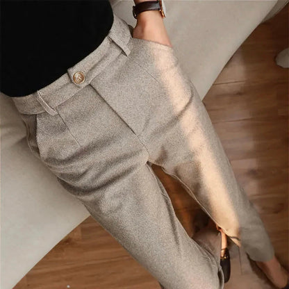 PARIJAN Pantalones Cortina de Espiga Cepillada
