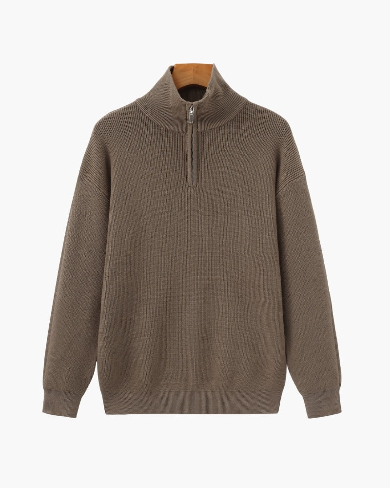 Old Money Jersey De Punto Con Cremallera Media Hombre