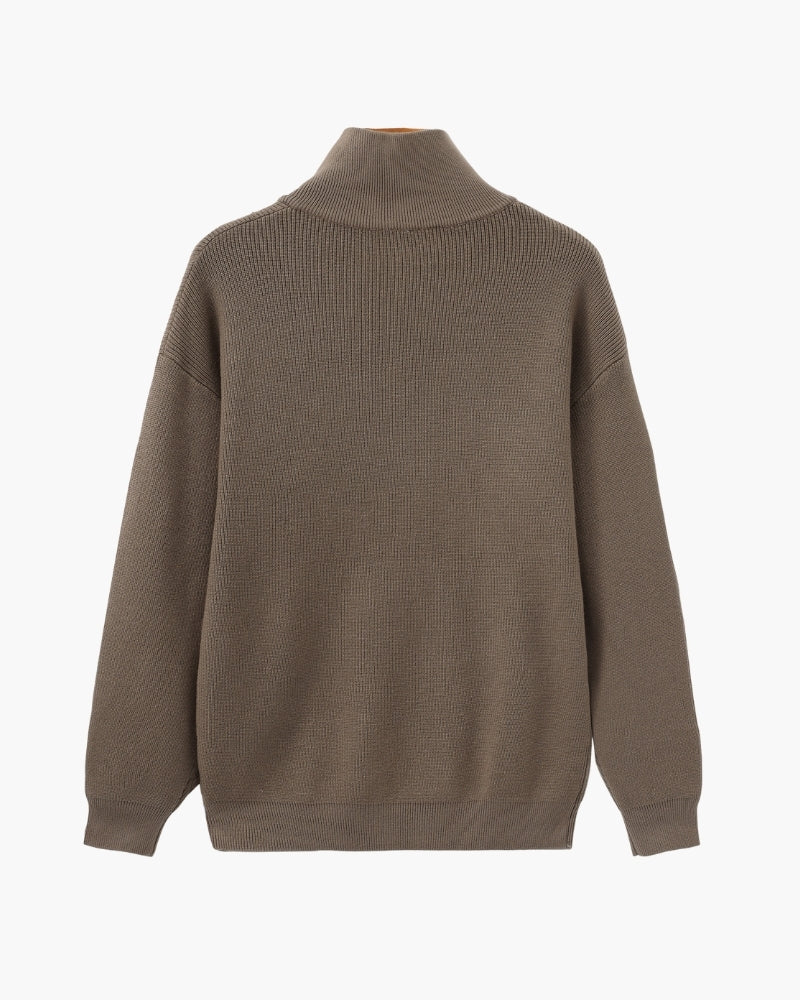 Old Money Jersey De Punto Con Cremallera Media Hombre