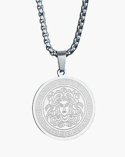 Old Money Cadena Medusa Larga Plateada Dorada