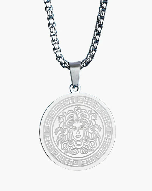 Old Money Cadena Medusa Larga Plateada Dorada