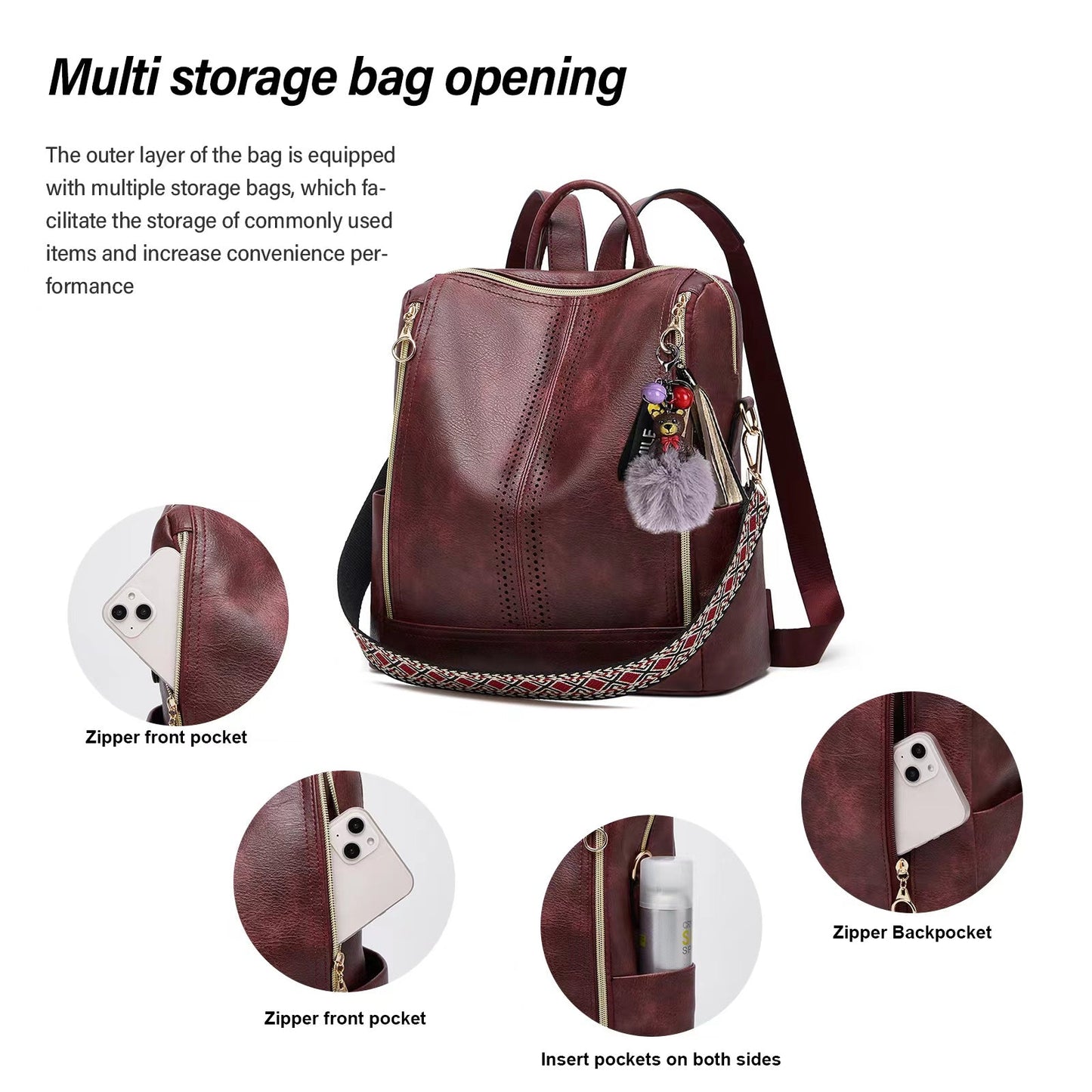Hypersku Mochila Convertible 2 en 1 Cuero Lujo