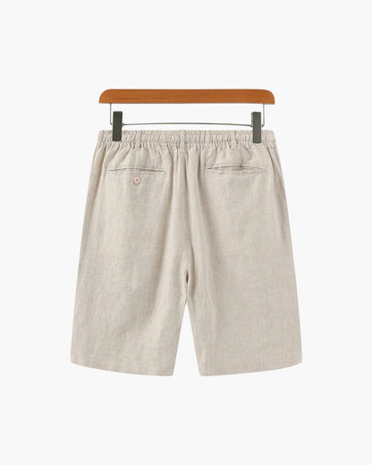 Old Money Pantalón Corto De Lino Beige