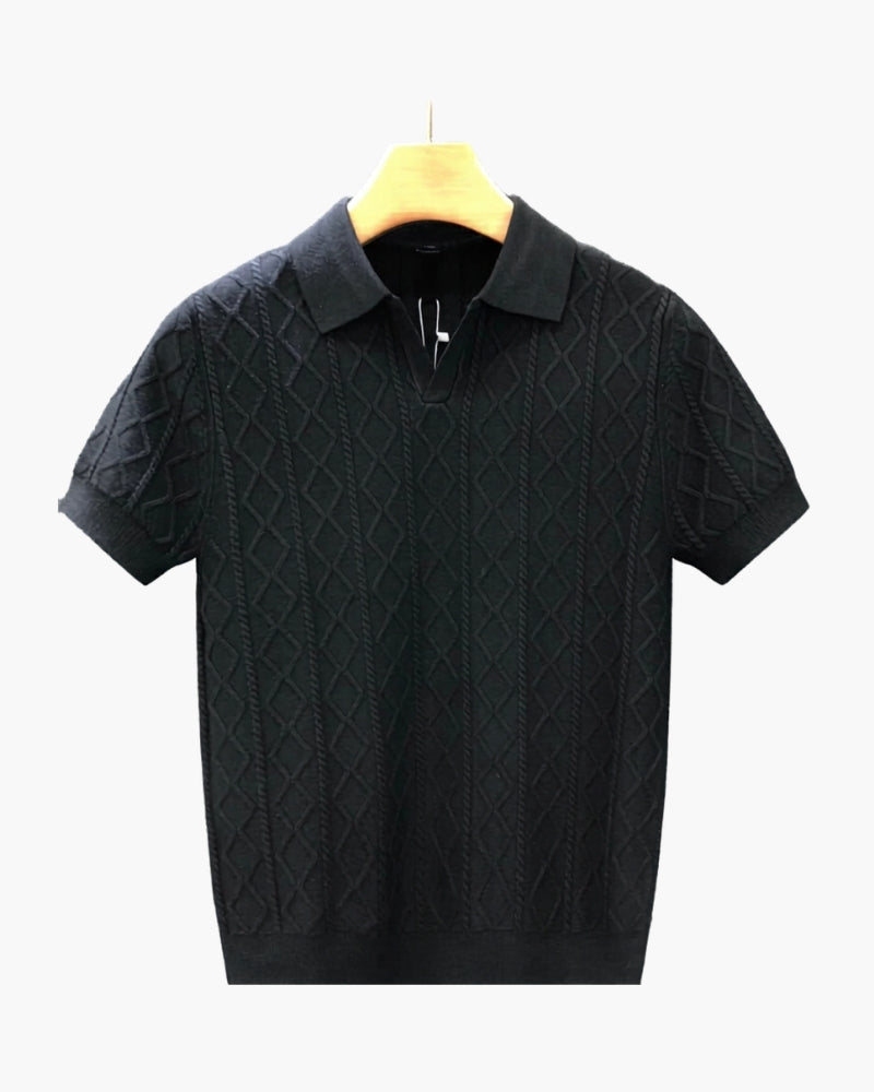 Old Money Polo De Punto Texturizado Hombre