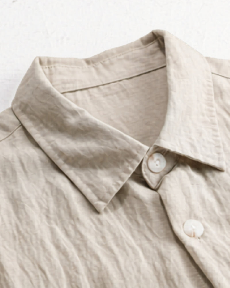 Old Money Portofino Overshirt Beige Negro