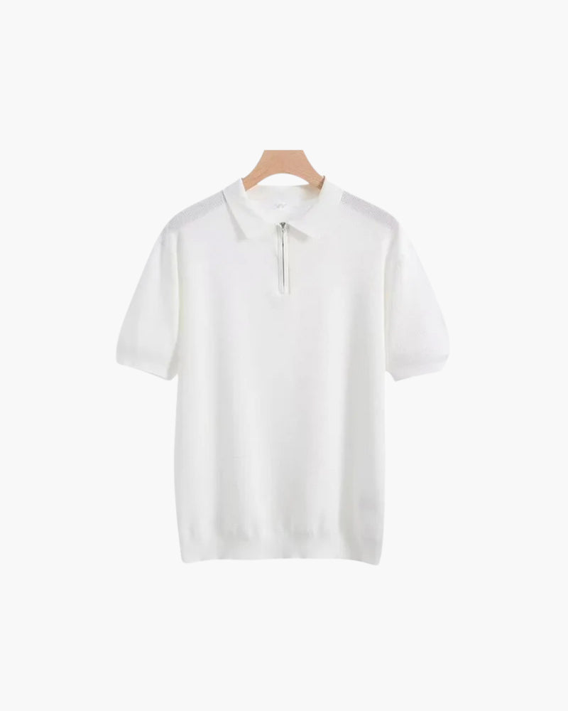 Old Money Marbella Polo Cremallera Malla Premium