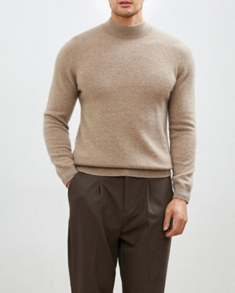 Old Money Suéter De Cuello Alto De Cashmere Y Lana Hombre