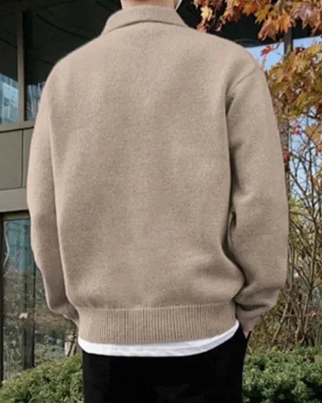 Old Money Jersey De Lana Cremallera Media Hombre