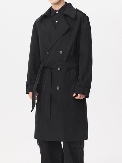 Old Money Abrigo Trench Doble Botonadura Hombre