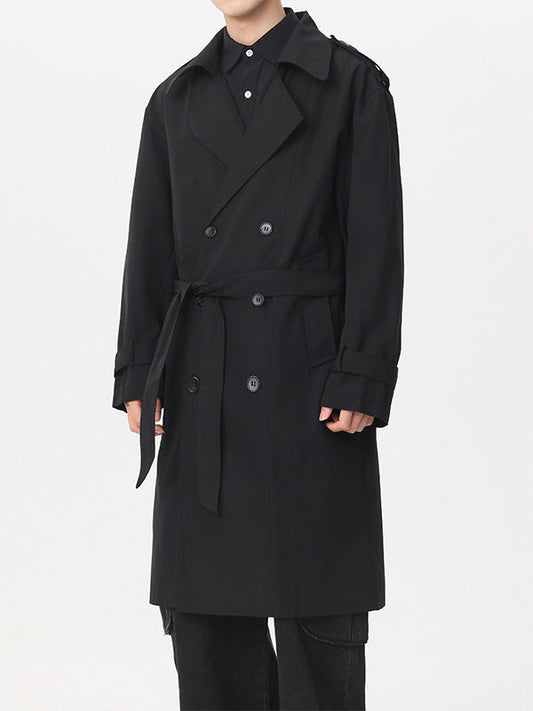 Old Money Abrigo Trench Doble Botonadura Hombre