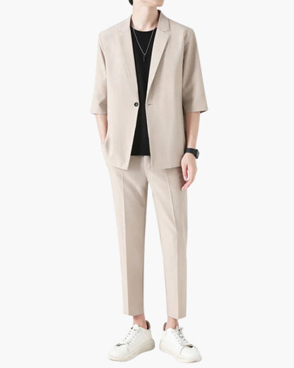 Old Money Conjunto Smart Casual Algodón Poliéster