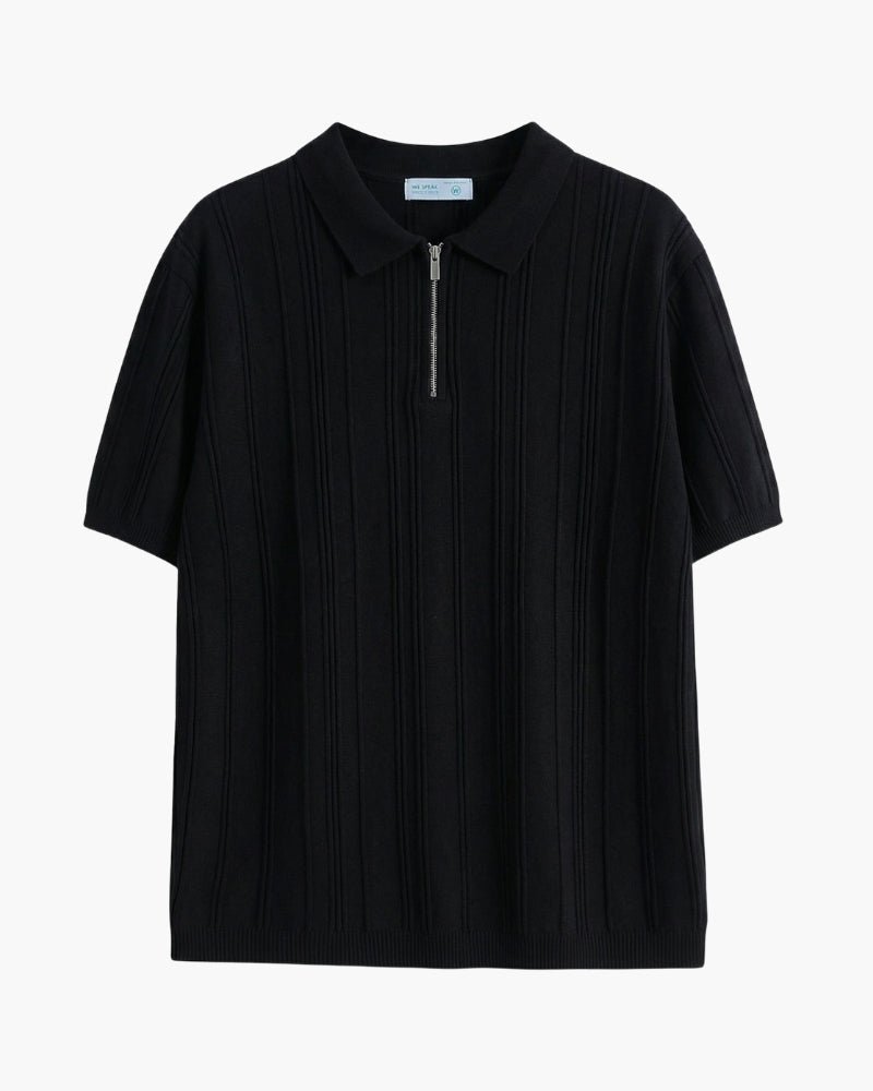 Old Money Polo Cremallera Tejido Premium Hombre