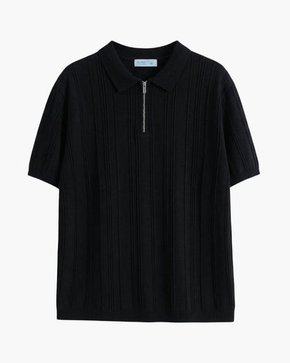 Old Money Polo Cremallera Tejido Premium Hombre