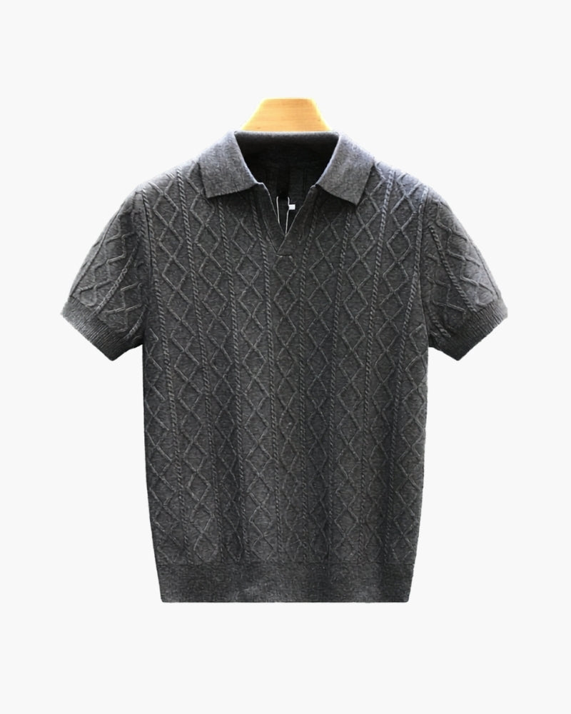 Old Money Polo De Punto Texturizado Hombre