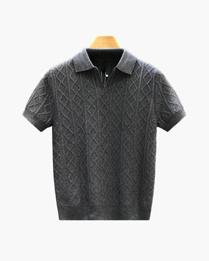 Old Money Polo De Punto Texturizado Hombre