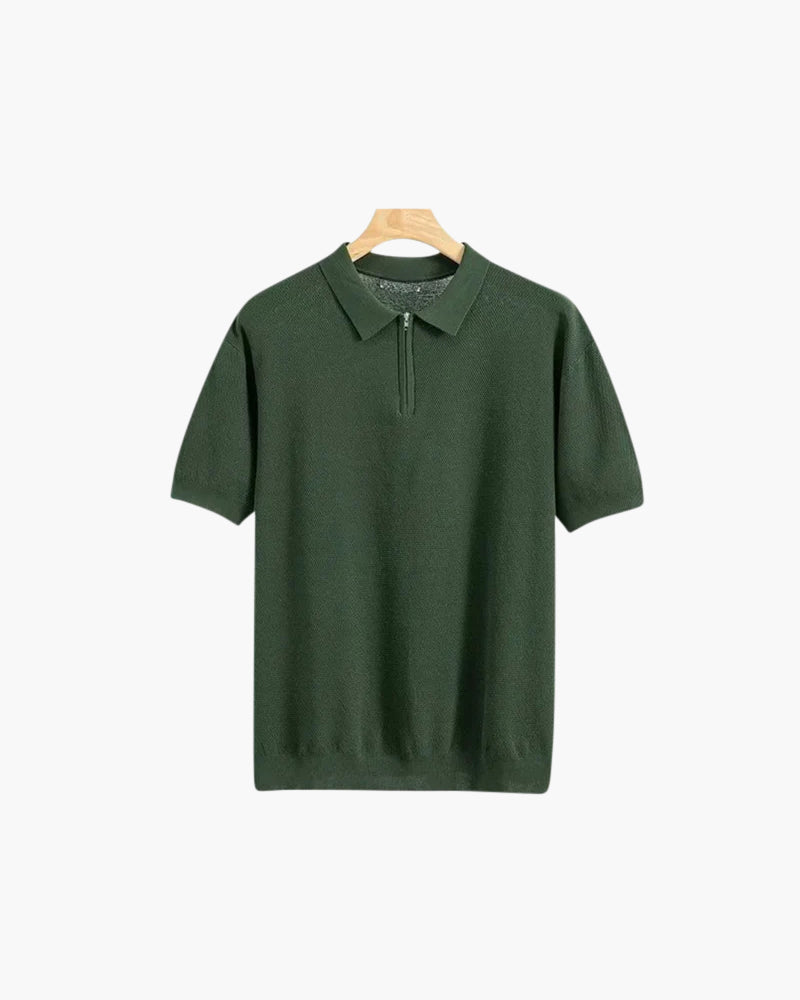 Old Money Marbella Polo Cremallera Malla Premium