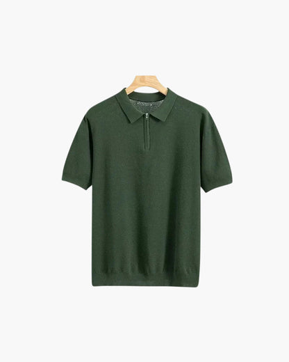Old Money Marbella Polo Cremallera Malla Premium