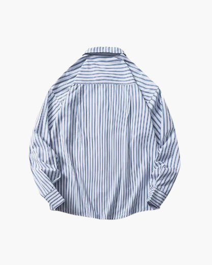 Old Money Camisa Oversized Rayas Algodón