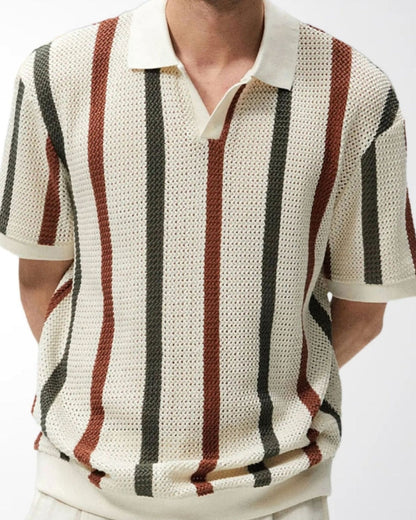 Old Money Resort Knit Stripe Polo
