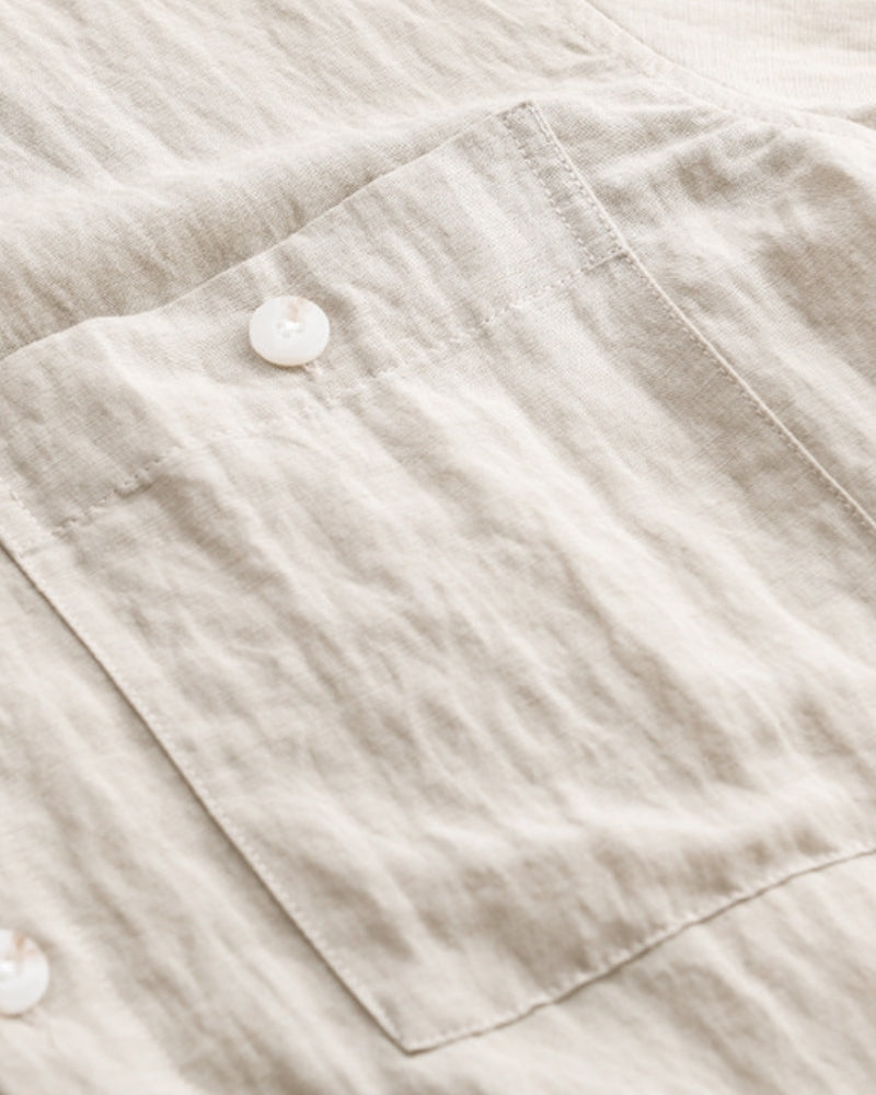 Old Money Portofino Overshirt Beige Negro