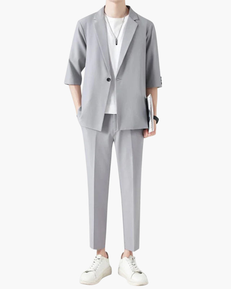 Old Money Conjunto Smart Casual Algodón Poliéster