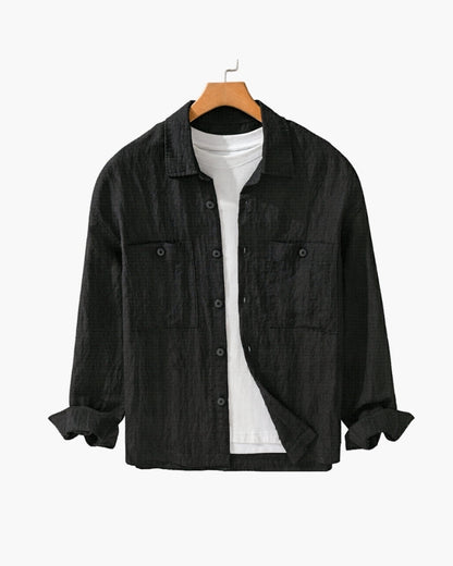 Old Money Portofino Overshirt Beige Negro