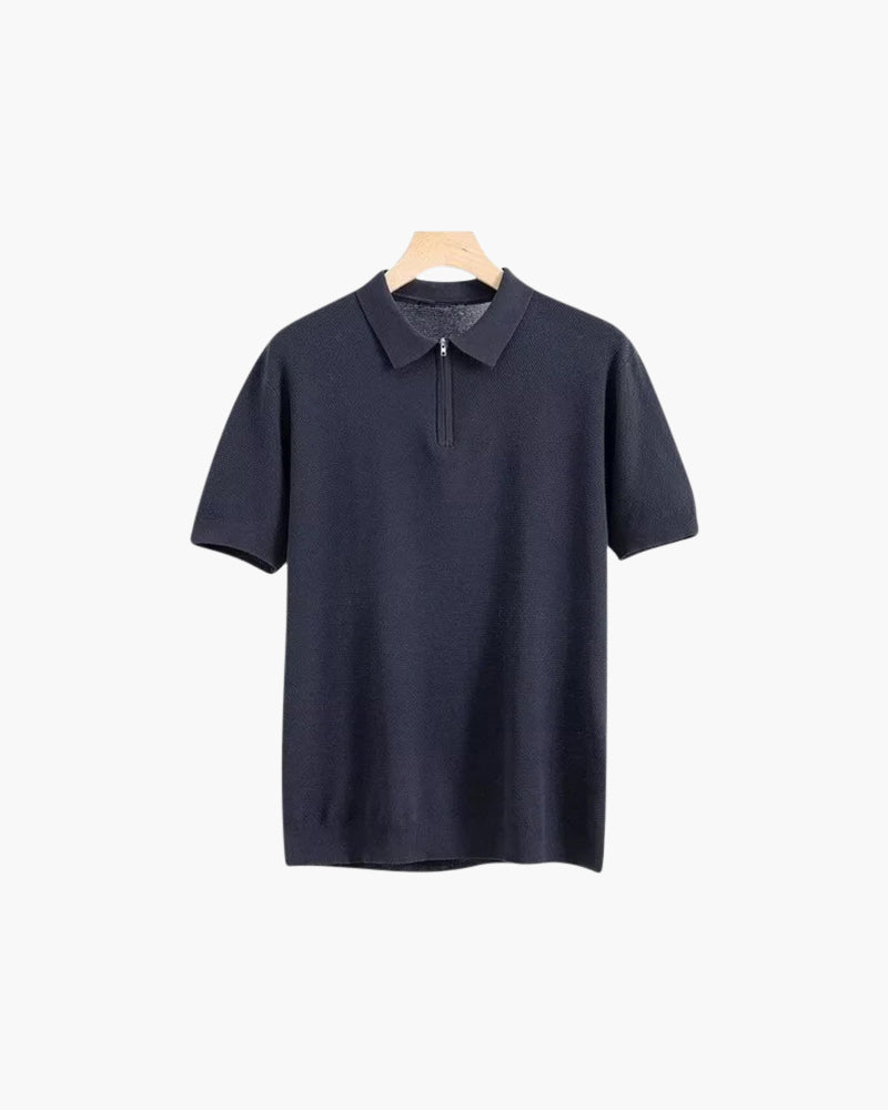 Old Money Marbella Polo Cremallera Malla Premium