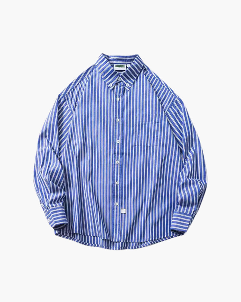 Old Money Camisa Oversized Rayas Algodón