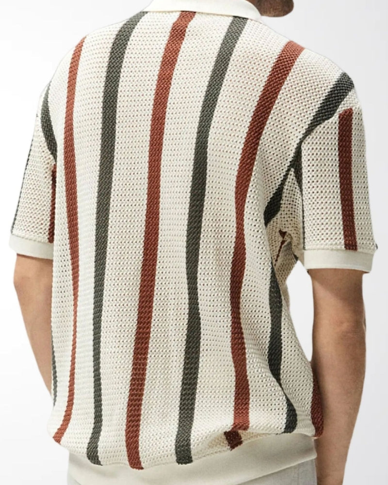 Old Money Resort Knit Stripe Polo