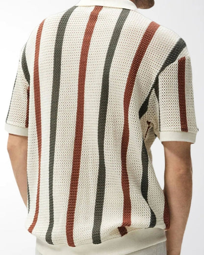Old Money Resort Knit Stripe Polo