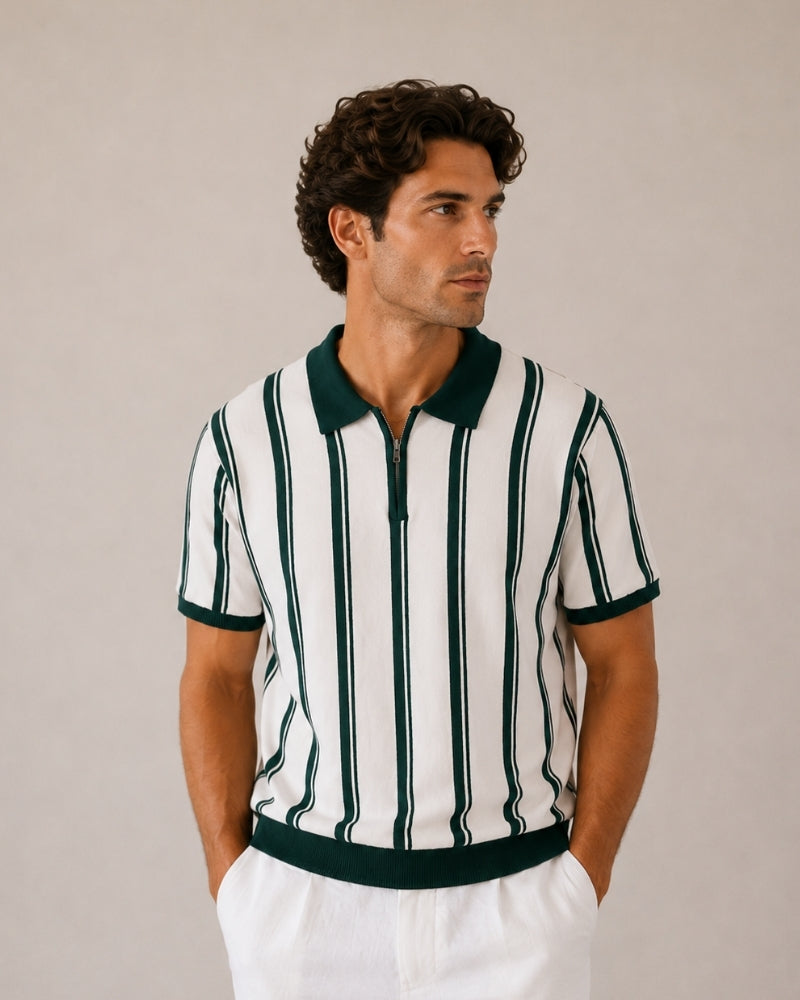 Old Money Modena Jersey De Punto Cremallera Media Hombre
