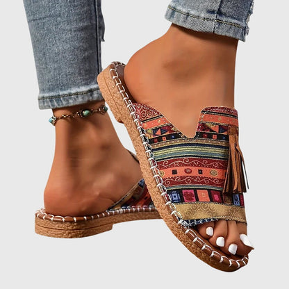Delacroix Paris Sandalias Boho con Pompones Nathalie