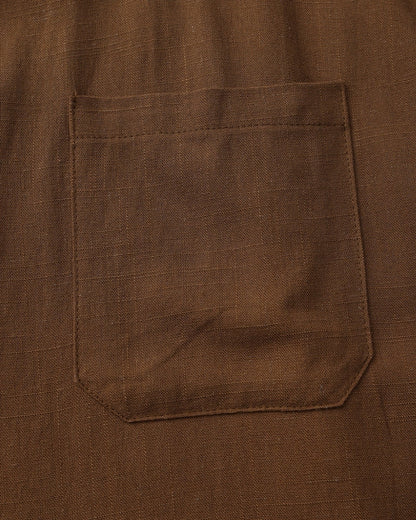 Old Money Camisa Cuello Mandarin Algodón Texturizado Hombre