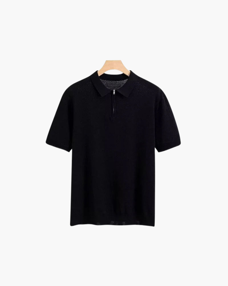 Old Money Marbella Polo Cremallera Malla Premium